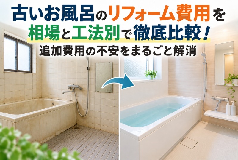 画像220：古いお風呂のリフォーム費用を相場と工法別で徹底比較！追加費用の不安をまるごと解消